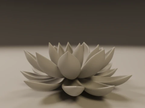 Lotus flower 3D Print Model