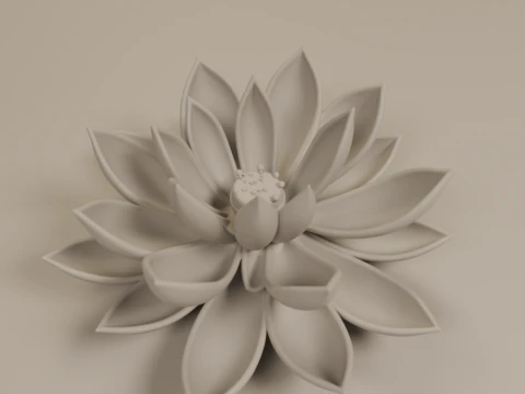 Lotus flower 3D Print Model