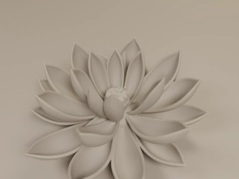 Lotus flower 3D Print Model
