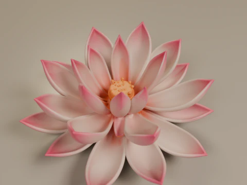 Lotus flower 3D Print Model