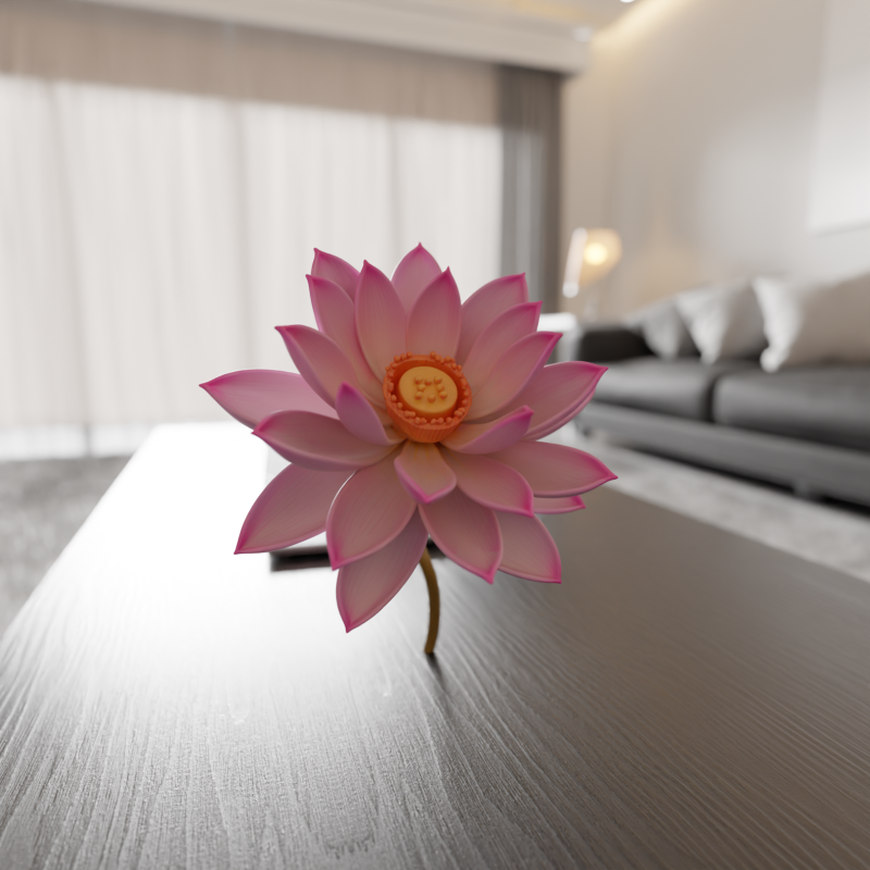 Lotus flower Modelo de Impressão 3D .c4d .max .obj .3ds .fbx .stl .blend