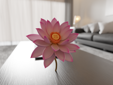 Lotus flower 3D Print Model