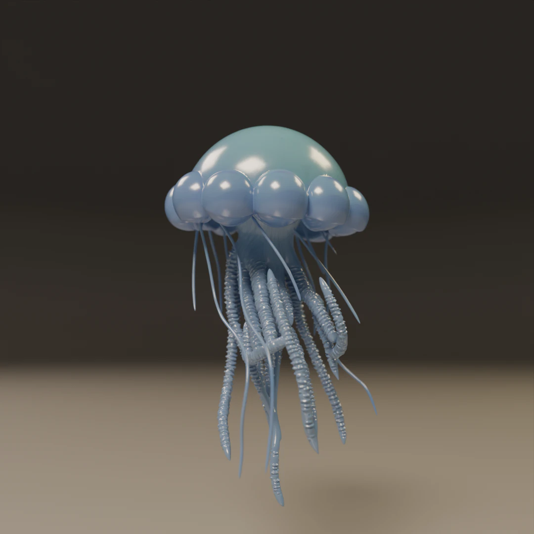 Jellyfish 3D Print Model .c4d .max .obj .3ds .fbx .stl .blend