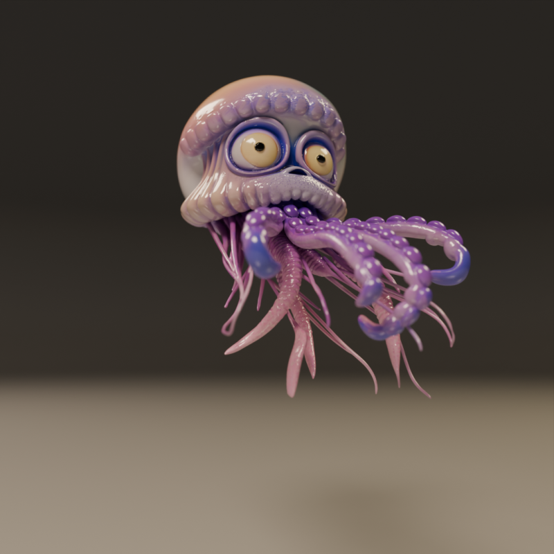 Jellyfish 3D 프린트 모델 .c4d .max .obj .3ds .fbx .stl .blend