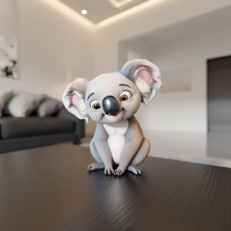 Koala Model do druku 3D .c4d .max .obj .3ds .fbx .stl .blend 