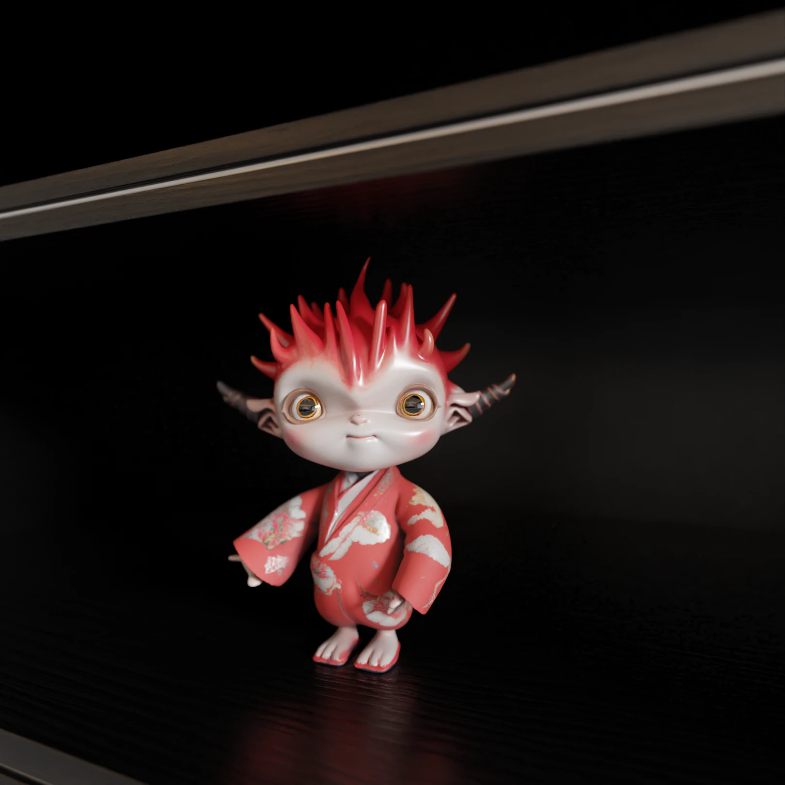 Japanese oni 3D Print Model .c4d .max .obj .3ds .fbx .stl .blend