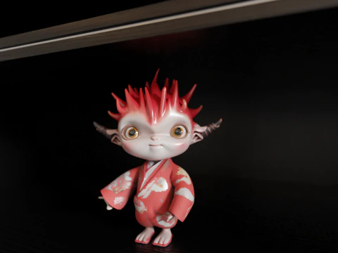 日本の鬼 3Dプリントモデル