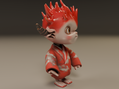 Japanese oni 3D-Druckmodell