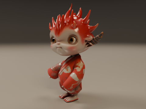 Japanese oni 3D-Druckmodell