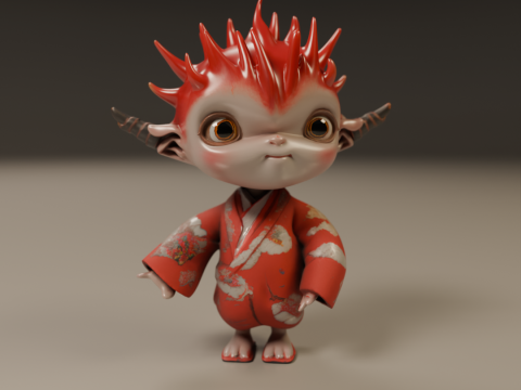 Japanese oni 3D-Druckmodell