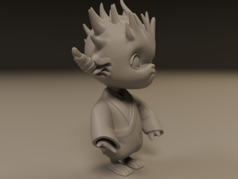 Japanese oni 3D-Druckmodell