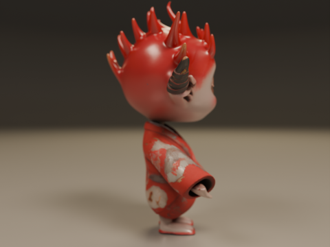 Japanese oni 3D-Druckmodell