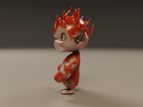 Japanese oni 3D-Druckmodell
