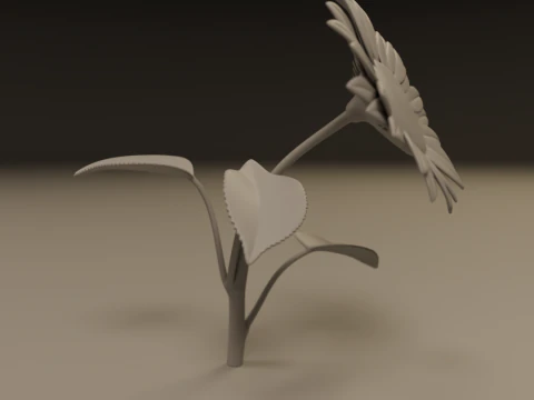 Sunflower 3D Print Model