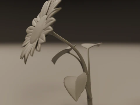Sunflower 3D Print Model