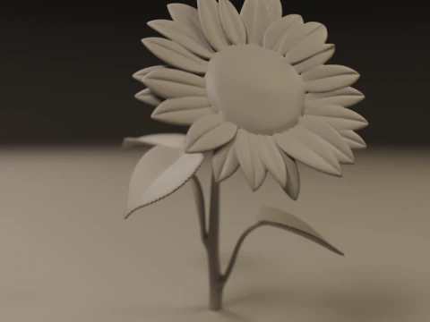 Sunflower 3D Print Model