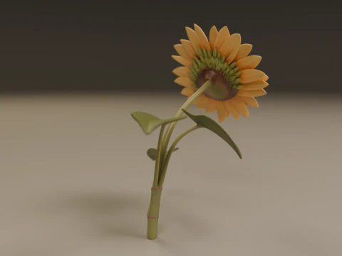 Sunflower 3D Print Model