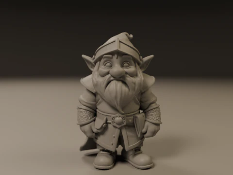 Medieval dwarf 3D Print Model
