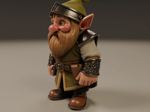Medieval dwarf 3D Print Model