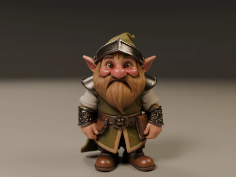 Medieval dwarf 3D Print Model