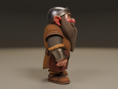 Medieval dwarf 3D Baskı Modeli