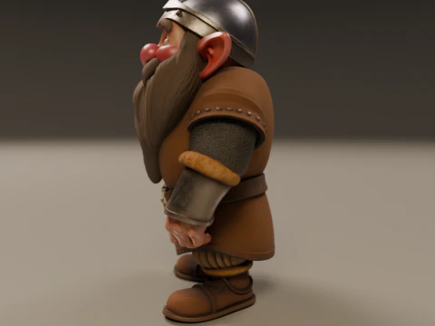 Medieval dwarf 3D Print Model