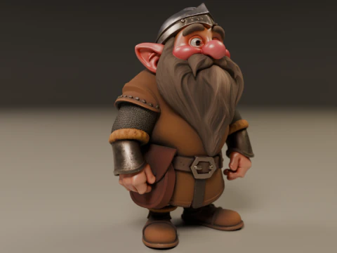 Medieval dwarf 3D Print Model