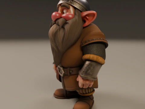 Medieval dwarf 3D Print Model