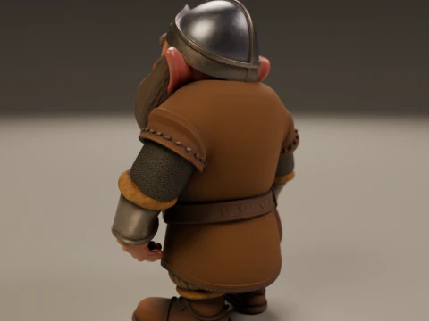 Medieval dwarf 3D Print Model