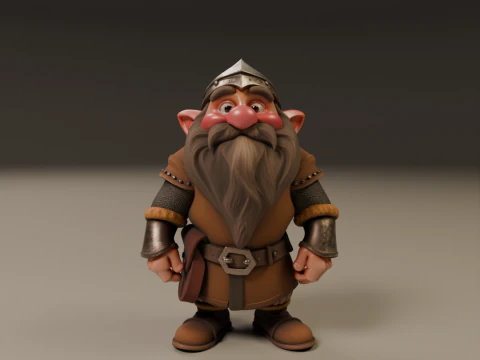 Medieval dwarf 3D Print Model