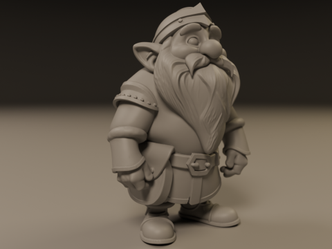 Medieval dwarf 3D Baskı Modeli