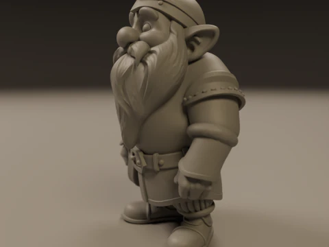 Medieval dwarf 3D Print Model