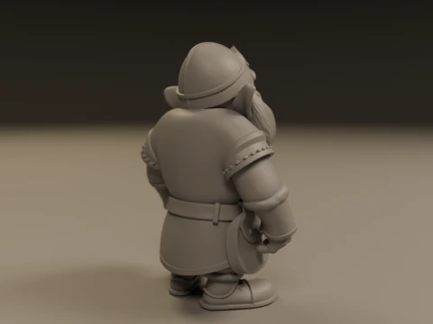 Medieval dwarf 3D Print Model