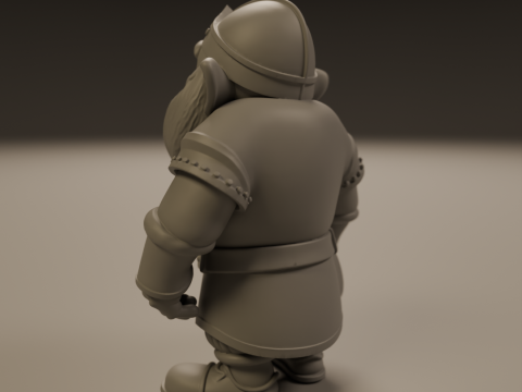 Medieval dwarf 3D Baskı Modeli