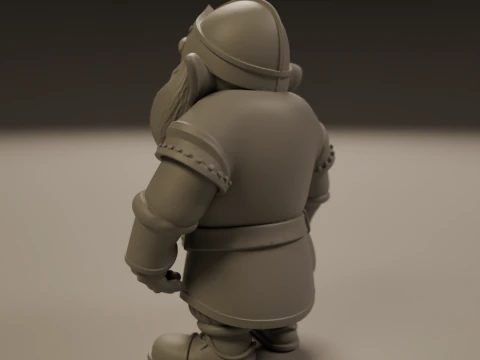 Medieval dwarf 3D Print Model