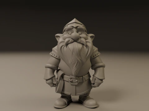 Medieval dwarf 3D Print Model