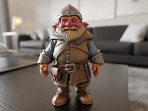 enano medieval Modelo de impresión 3D