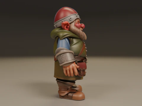 Medieval dwarf 3D Print Model