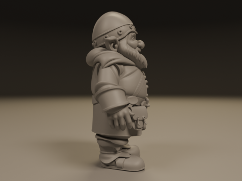 Medieval dwarf 3D Baskı Modeli