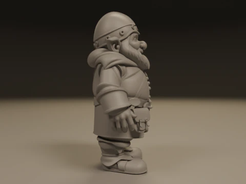 Medieval dwarf 3D Print Model