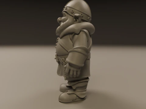 Medieval dwarf 3D Print Model