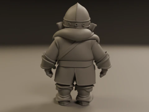 Medieval dwarf 3D Print Model