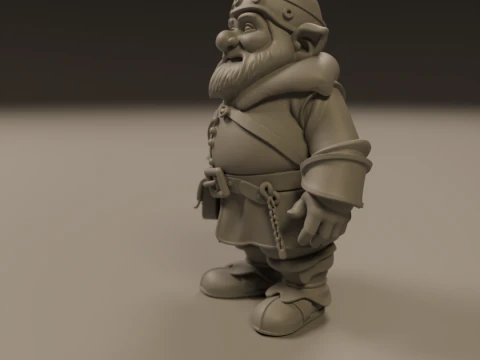 Medieval dwarf 3D Print Model