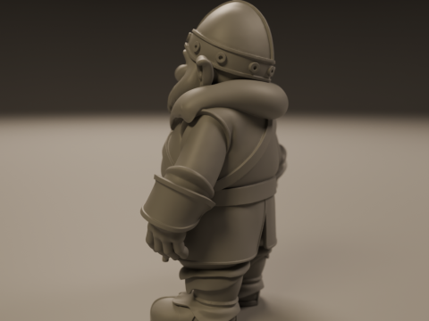 Medieval dwarf 3D Baskı Modeli