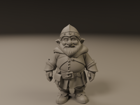 Medieval dwarf 3D Baskı Modeli