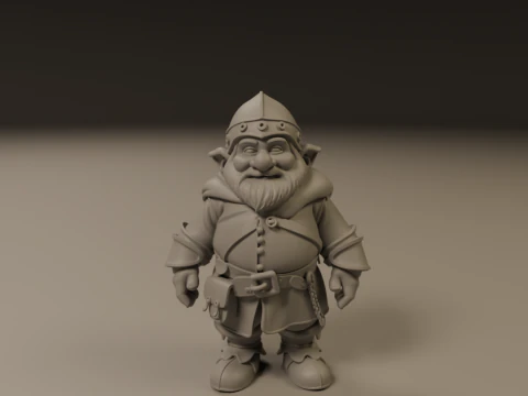 Medieval dwarf 3D Print Model
