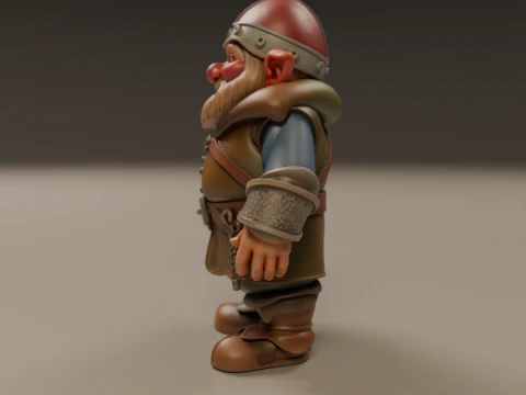 Medieval dwarf 3D Print Model