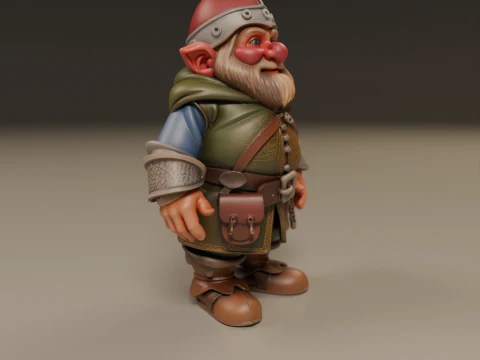 Medieval dwarf 3D Print Model