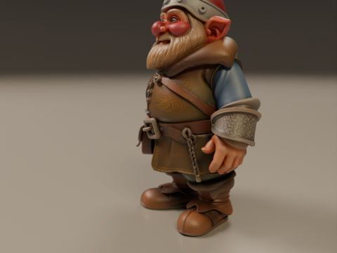 Medieval dwarf 3D Baskı Modeli