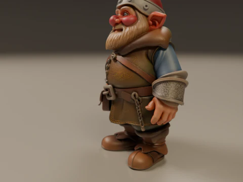 Medieval dwarf 3D Print Model